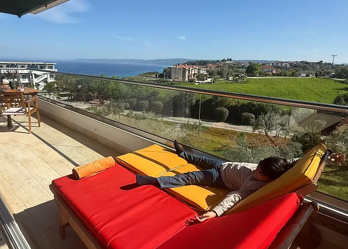 Evita , Penthouse, 53m2 ,athytos , Astonishing Sea View Prázdninový dům
